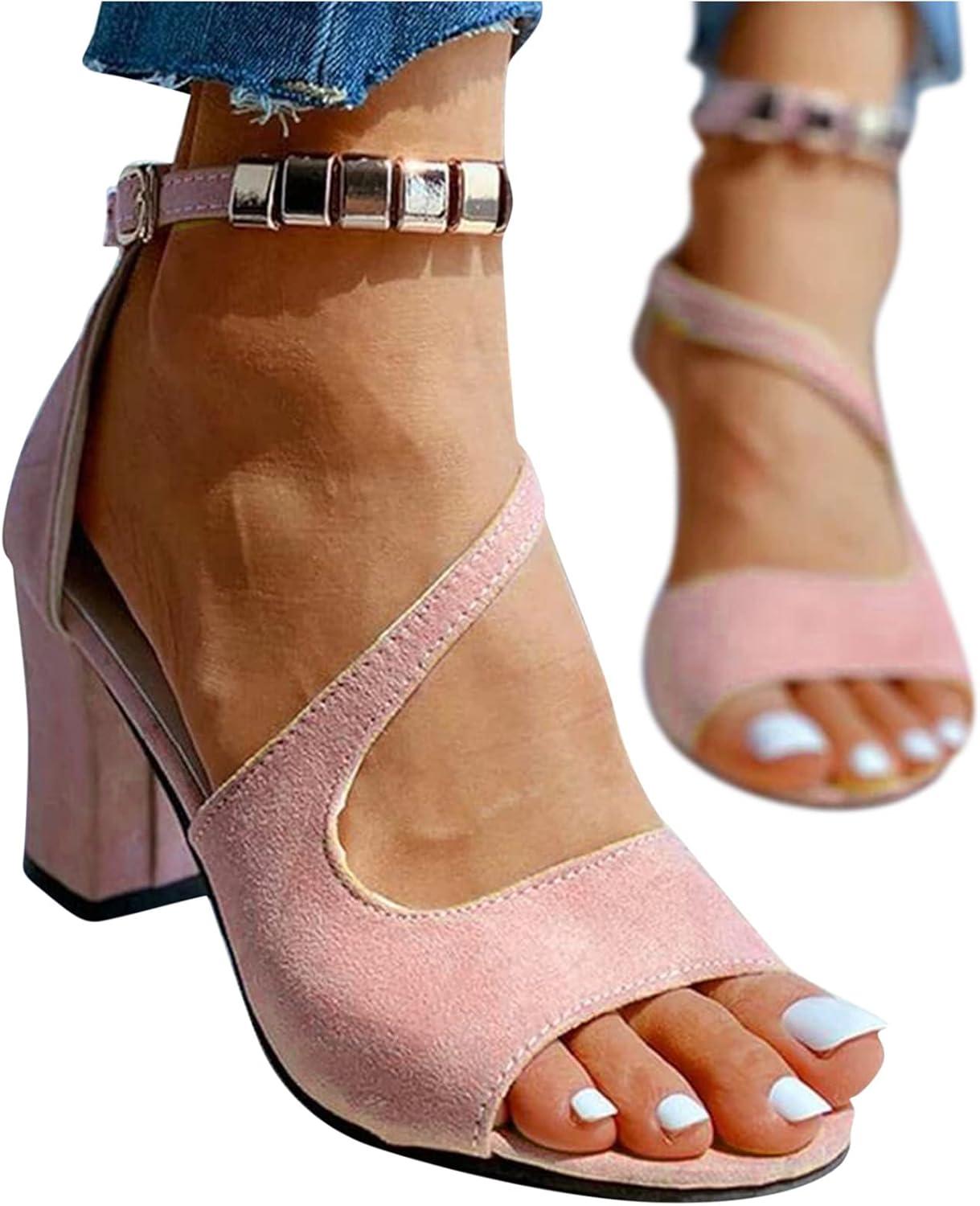 image:imageEscarpins ouverts pour femme Noir Sandales vertes avec lanires Chaussures dt respirantes et lgantes Dcontractes et confortables Sandales de randonne lgres Sandales dextrieurRose