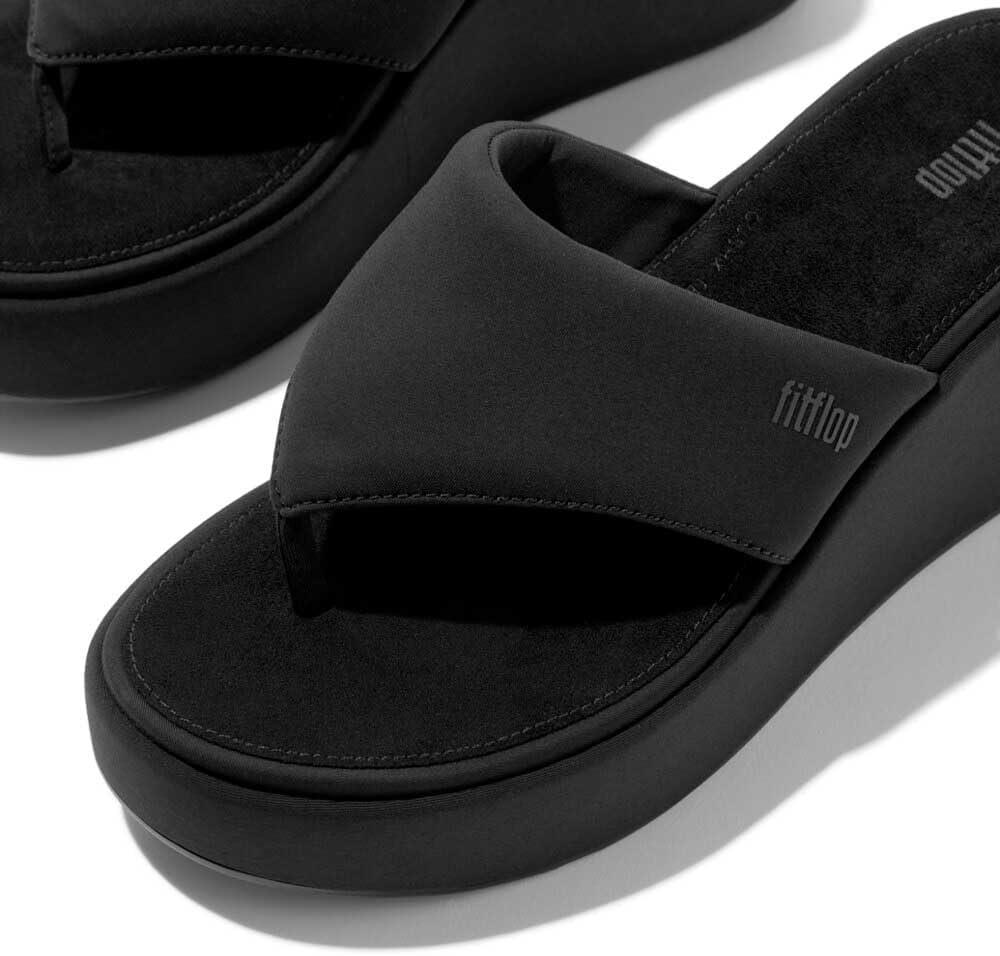 image:imageFitflop Womens Platfforms Wedge ToePost SandalsNoir