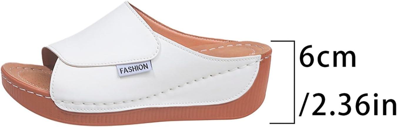 image:imageGenerisch Chaussures de marche pour femme 40 orteils ouverts Semelle paisse Sandales dcontractes et pantoufles avec talon pour femme lgantes blanc 38 Blanc 38 EU