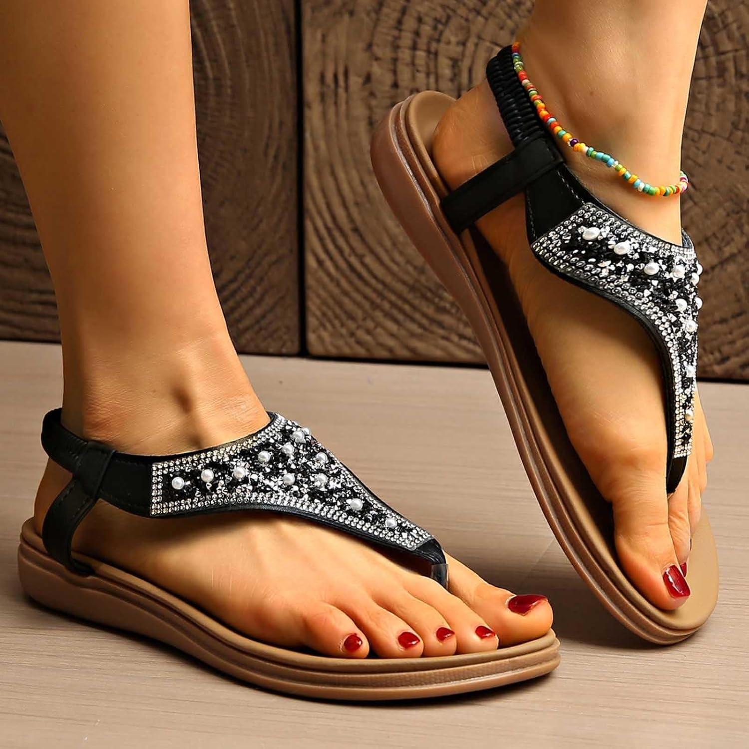 image:imageGenerisch Sandales dt pour femme En cuir Respirantes Confortables AntidrapantesNoir