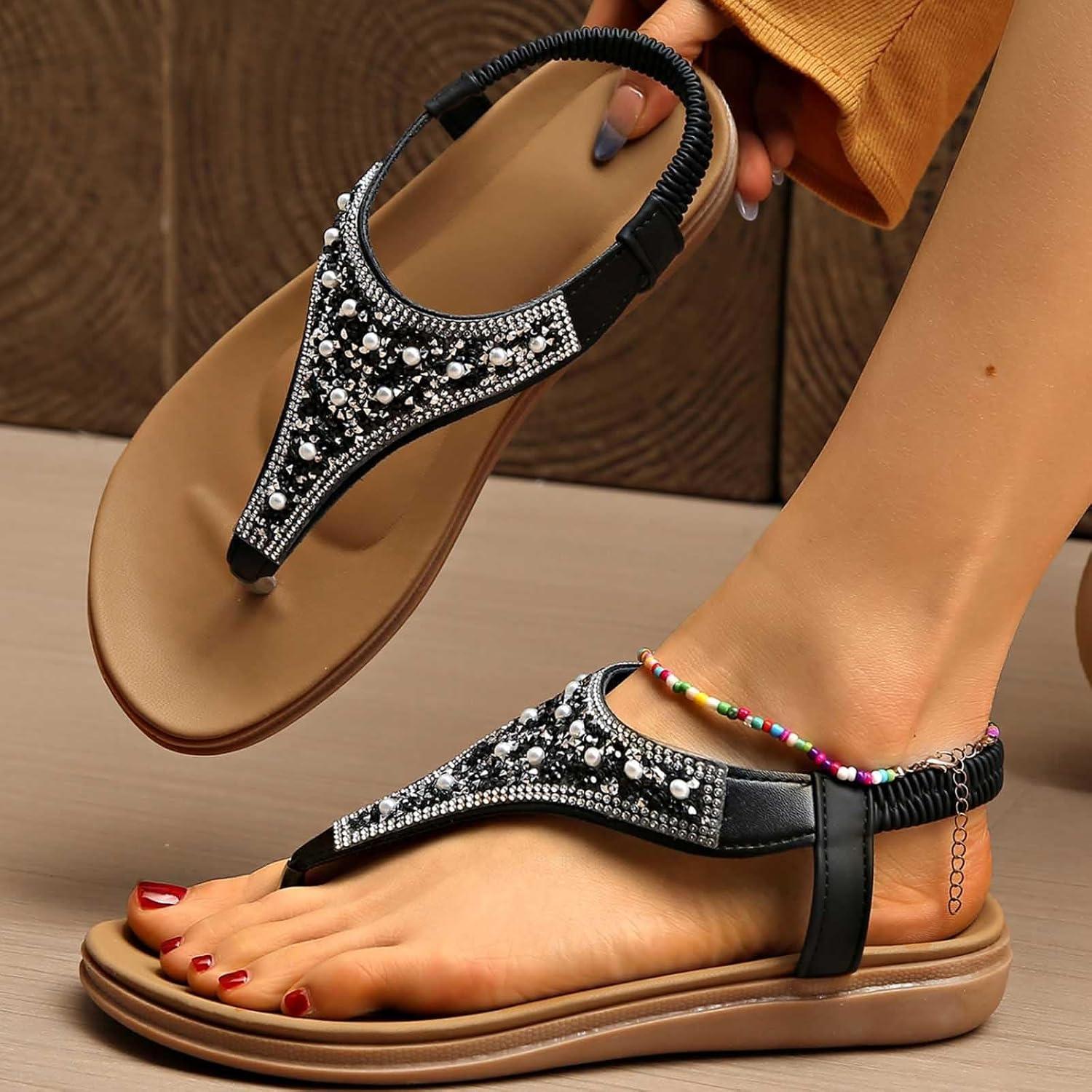 image:imageGenerisch Sandales dt pour femme En cuir Respirantes Confortables AntidrapantesNoir