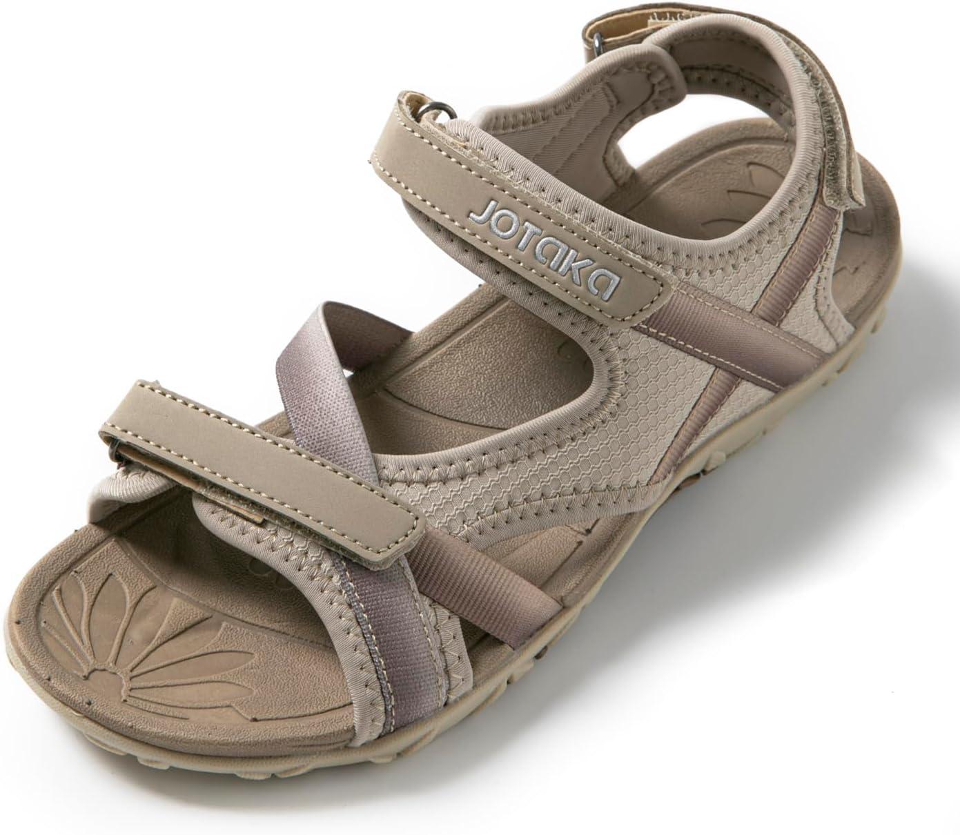image:imageJOTA KA Sandales dt pour femme Lgres respirantes et confortables semelle antidrapante fermeture Velcro rglable randonne marche et usage quotidienBeige