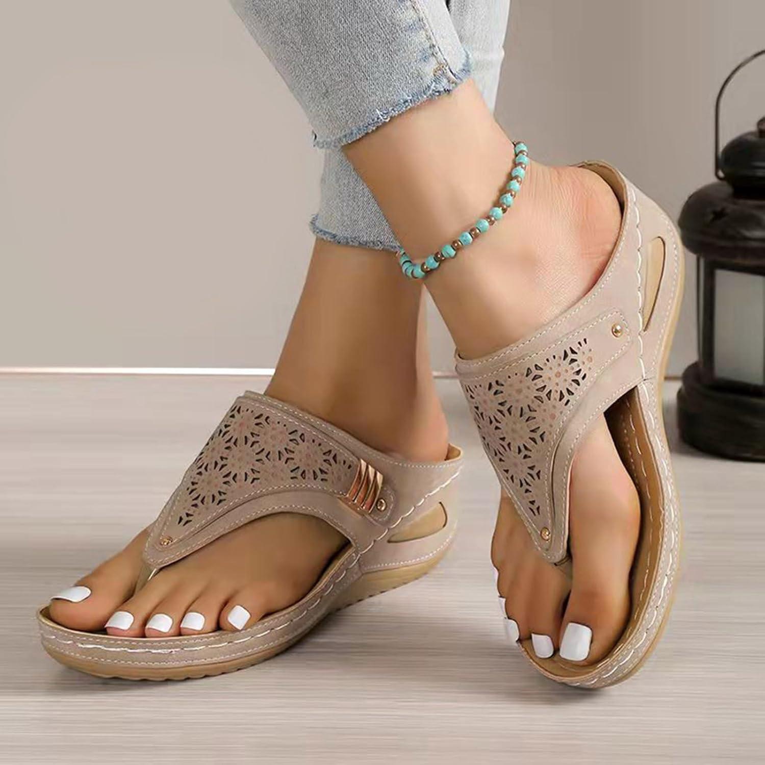 image:imageMules Femmes t Confortable Sandales en Cuir pour Femme Chausson Bout Ouvert Compenses Plateforme Pantoufles De Plage Et Claquettes De Piscine Femme Orthopdiques ChaussonsY Grey
