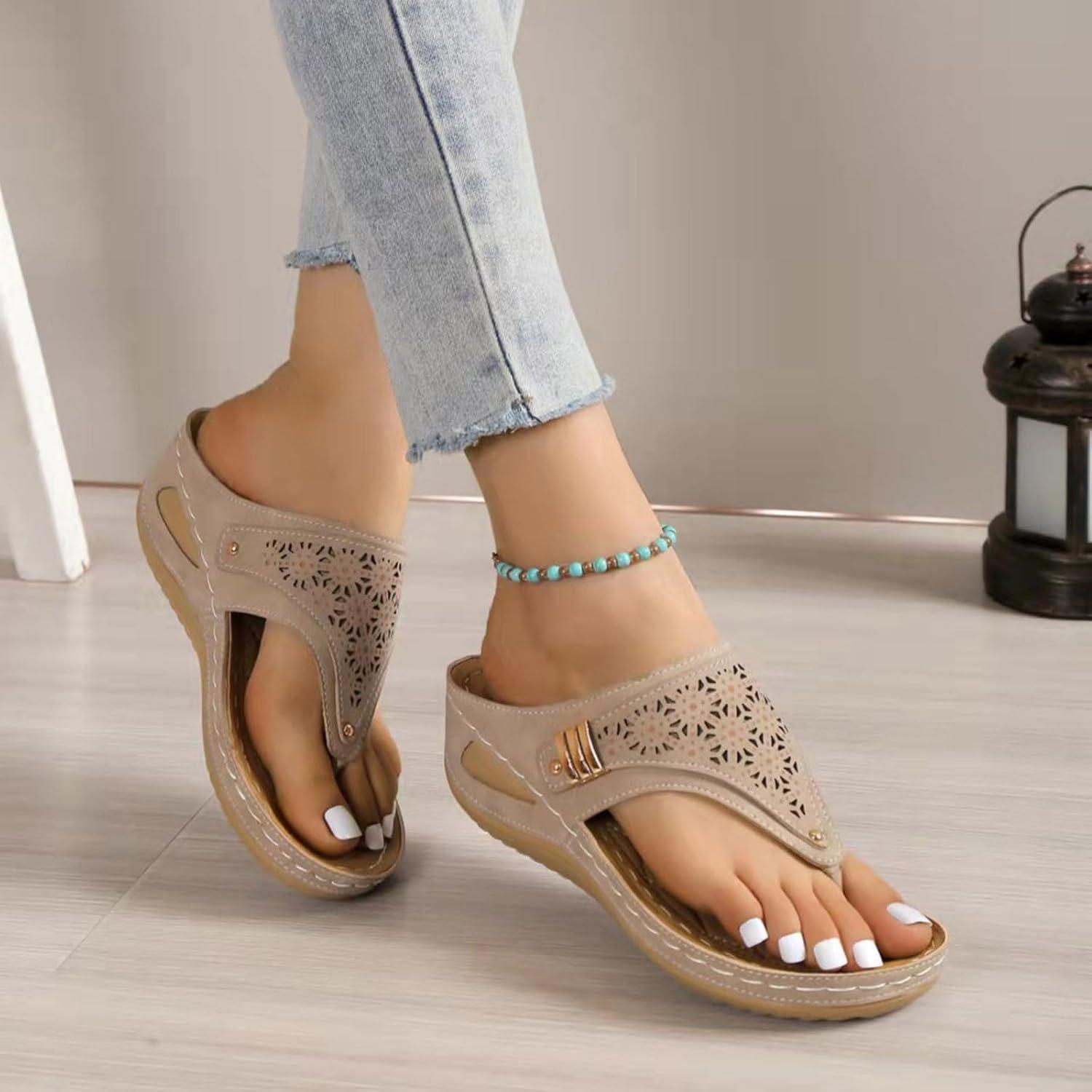 image:imageMules Femmes t Confortable Sandales en Cuir pour Femme Chausson Bout Ouvert Compenses Plateforme Pantoufles De Plage Et Claquettes De Piscine Femme Orthopdiques ChaussonsY Grey