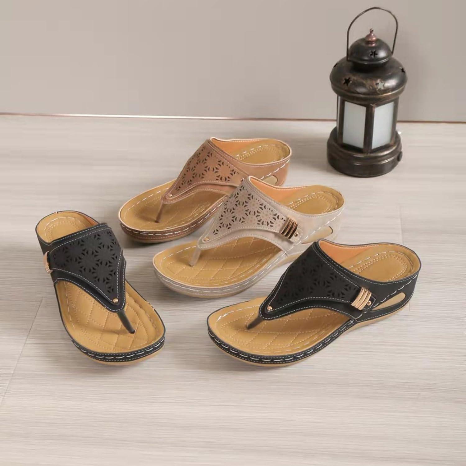 image:imageMules Femmes t Confortable Sandales en Cuir pour Femme Chausson Bout Ouvert Compenses Plateforme Pantoufles De Plage Et Claquettes De Piscine Femme Orthopdiques ChaussonsY le Noir