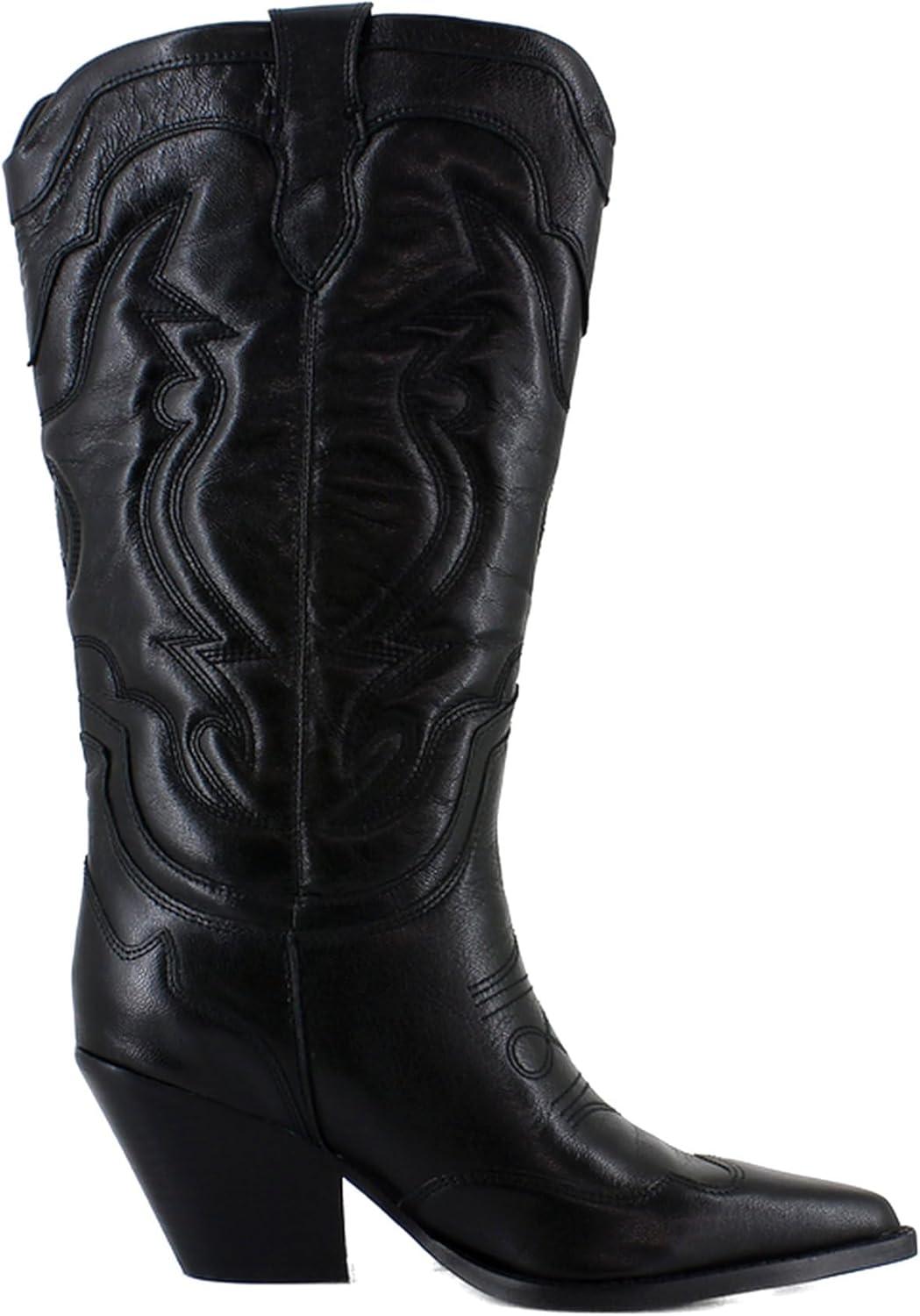 image:imageSam Edelman Femme James Botte de WesternCuir de Veau Large Noir
