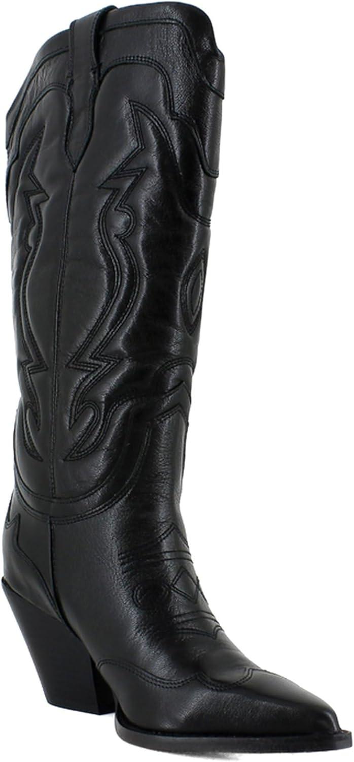 image:imageSam Edelman Femme James Botte de WesternCuir de Veau Large Noir