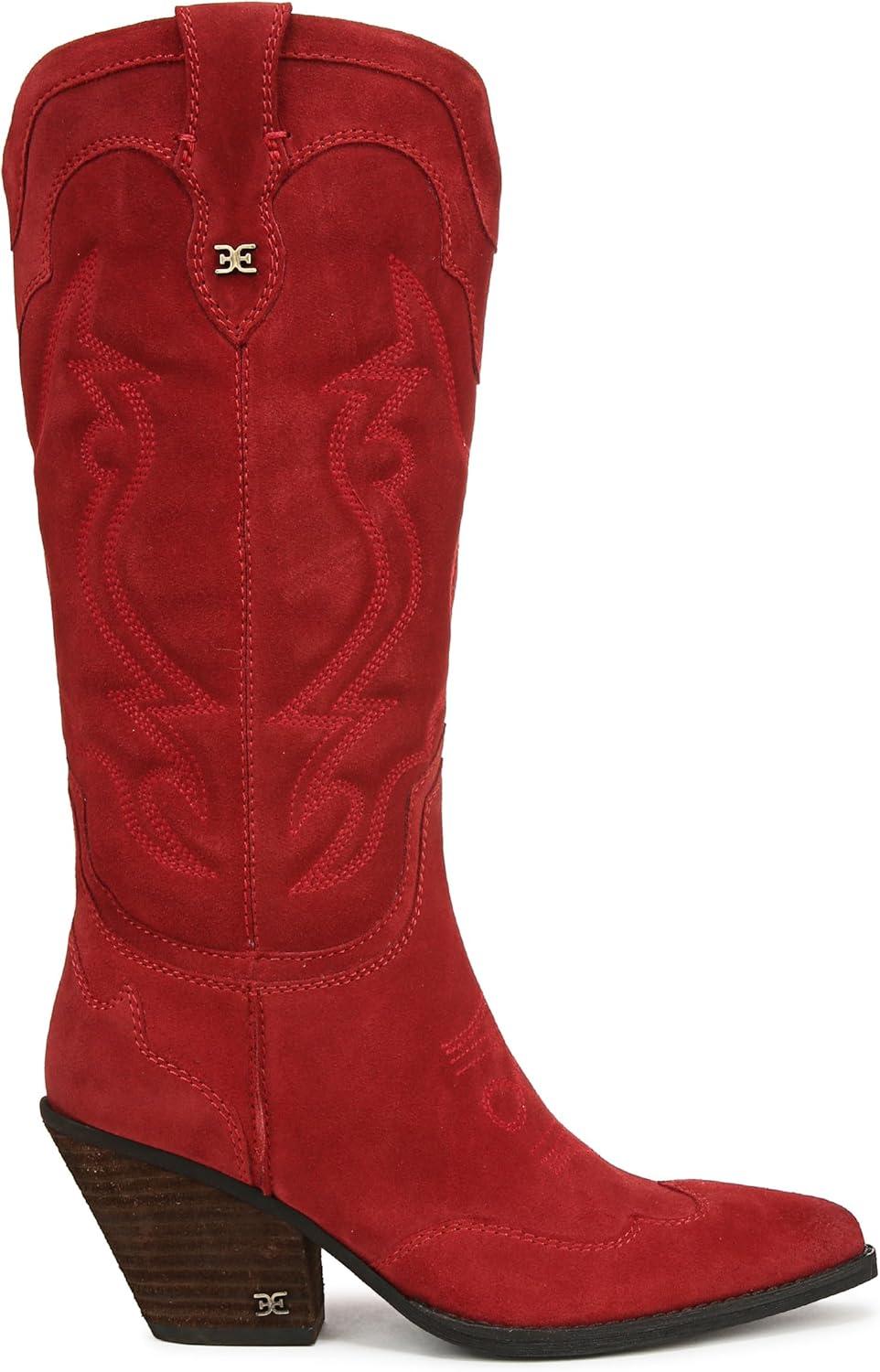 image:imageSam Edelman Femme James Botte de WesternVeau Large Rouge carlate