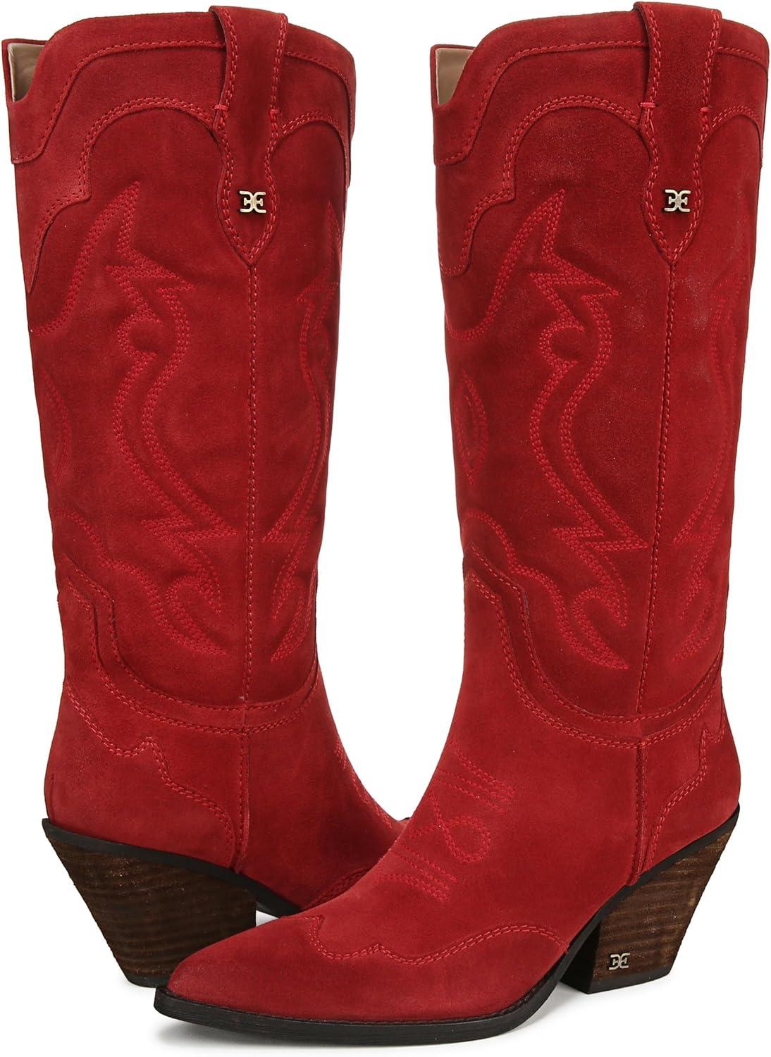 image:imageSam Edelman Femme James Botte de WesternVeau Large Rouge carlate