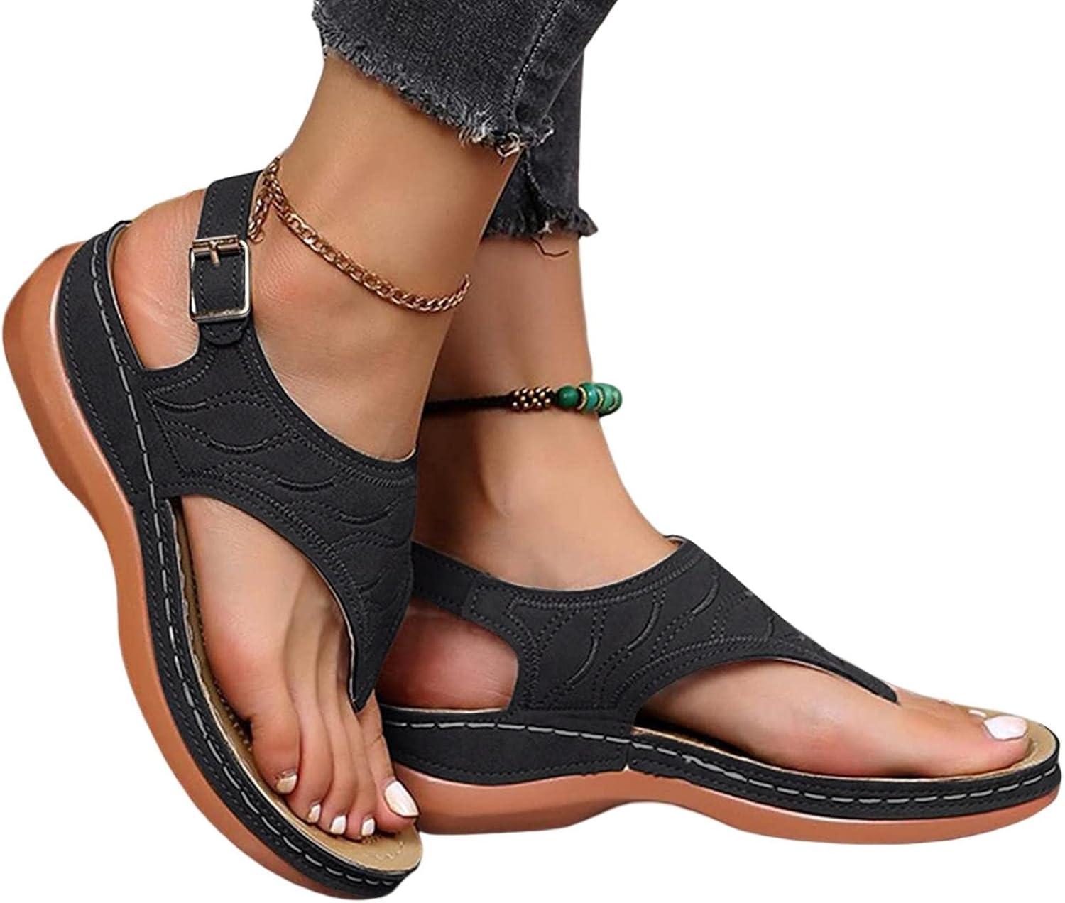 image:imageSandales Orthopdiques dt Pour Femme Soutien la Vote Plantaire PlageNoir