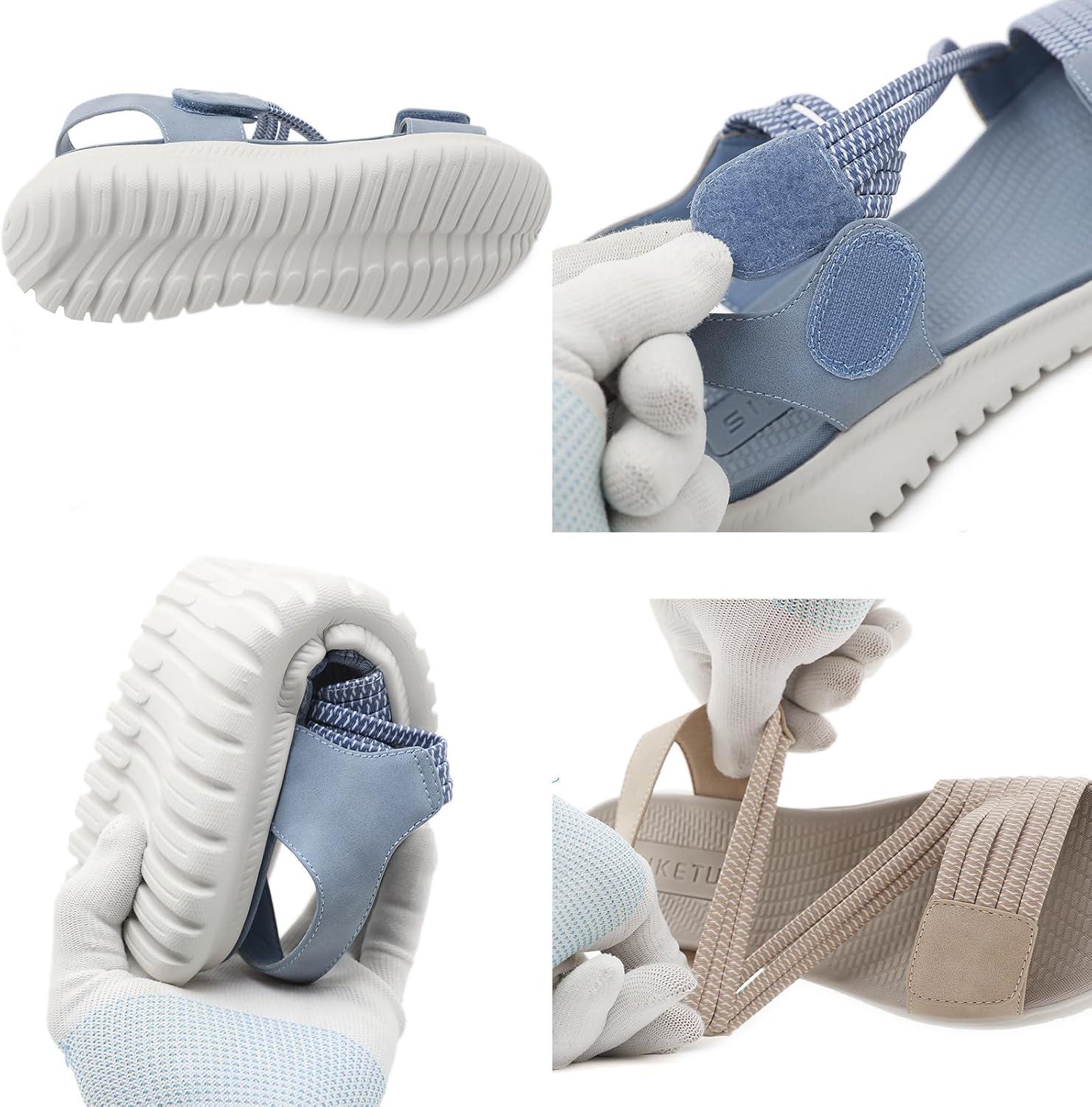 image:imageSandales Sport Femme Mode de Randonne t Bout Ouvert Confortables Chaussures de Plage 3542 EUStyle B Bleu