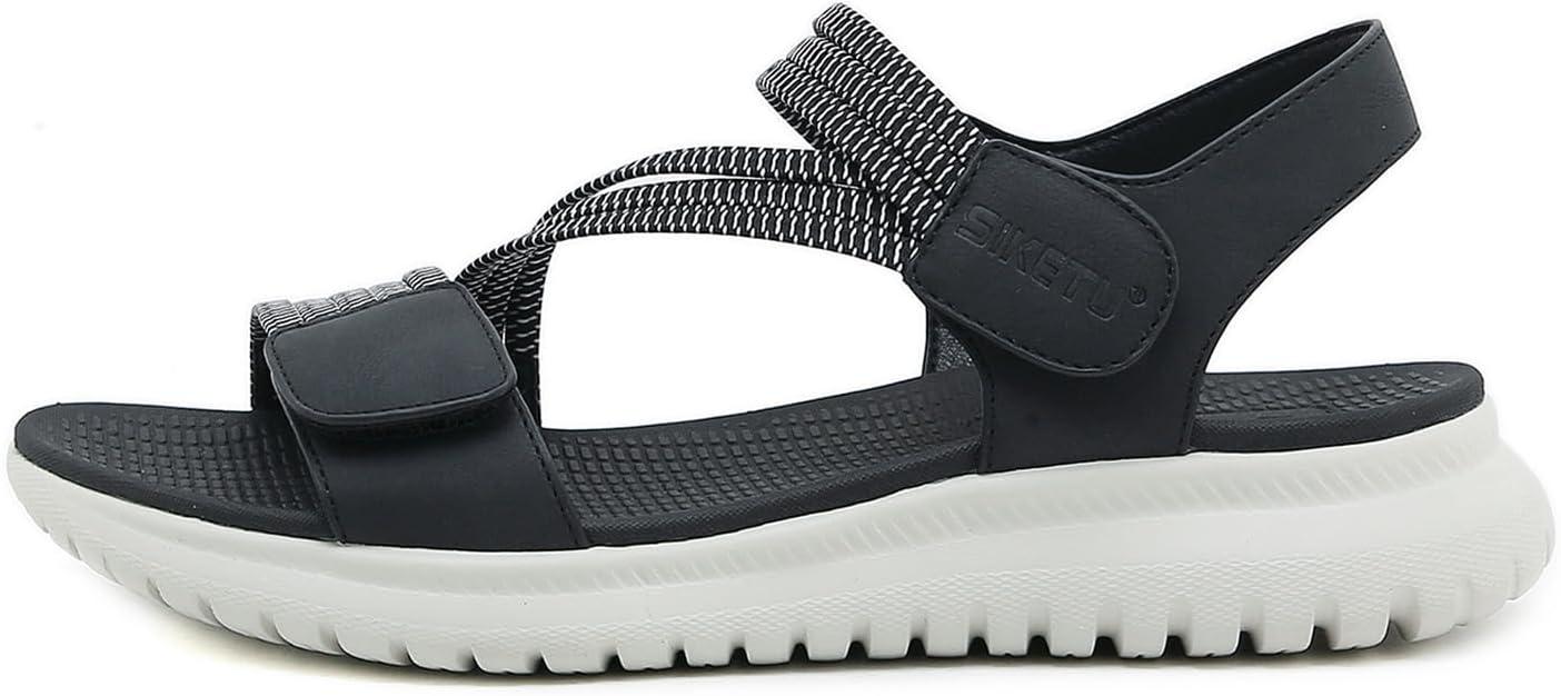 image:imageSandales Sport Femme Mode de Randonne t Bout Ouvert Confortables Chaussures de Plage 3542 EUStyle B Noir
