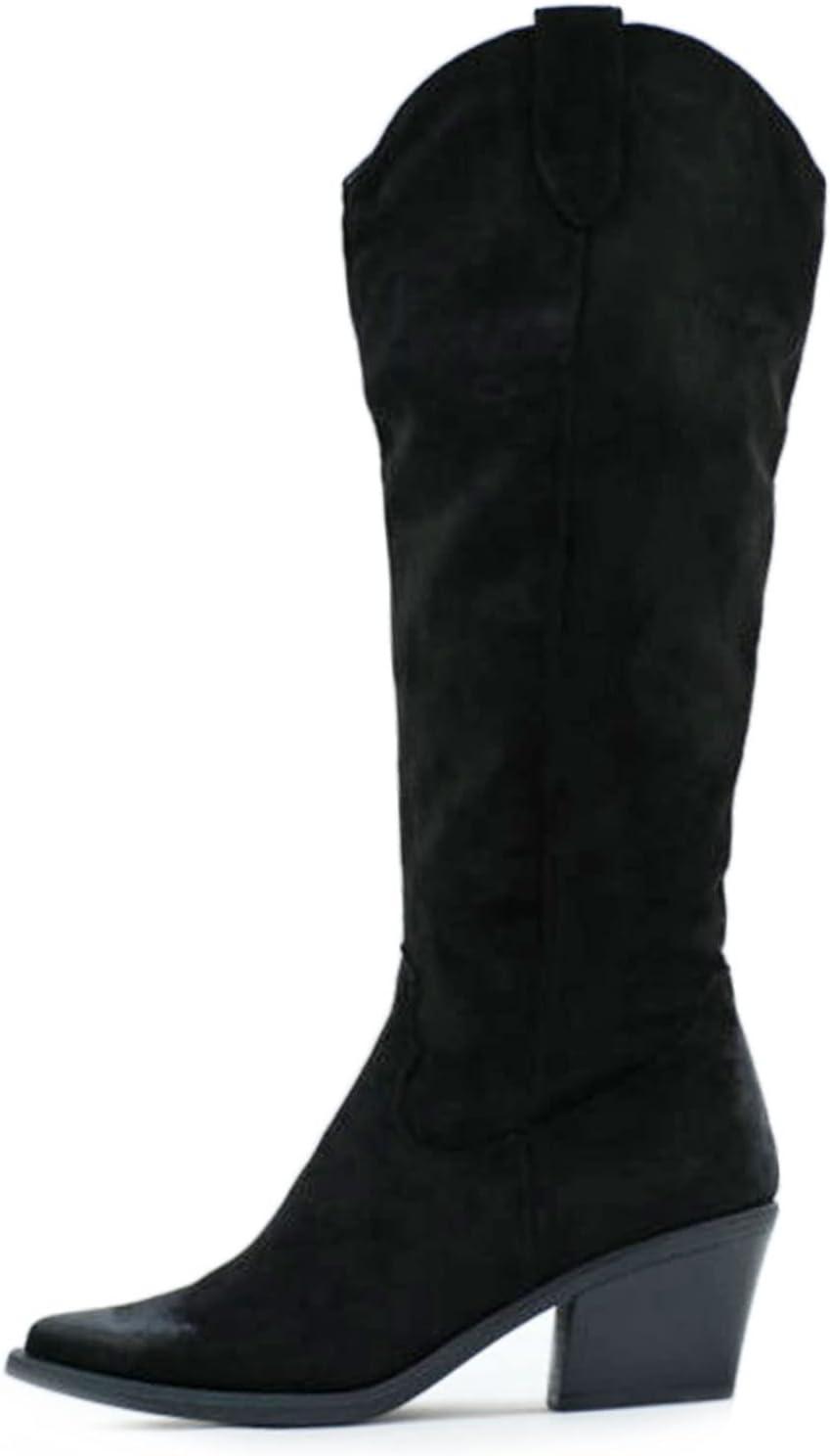 image:imageToocool Bottes pour femme Texani souples Effet vieilli Western D7760D7981 Noir