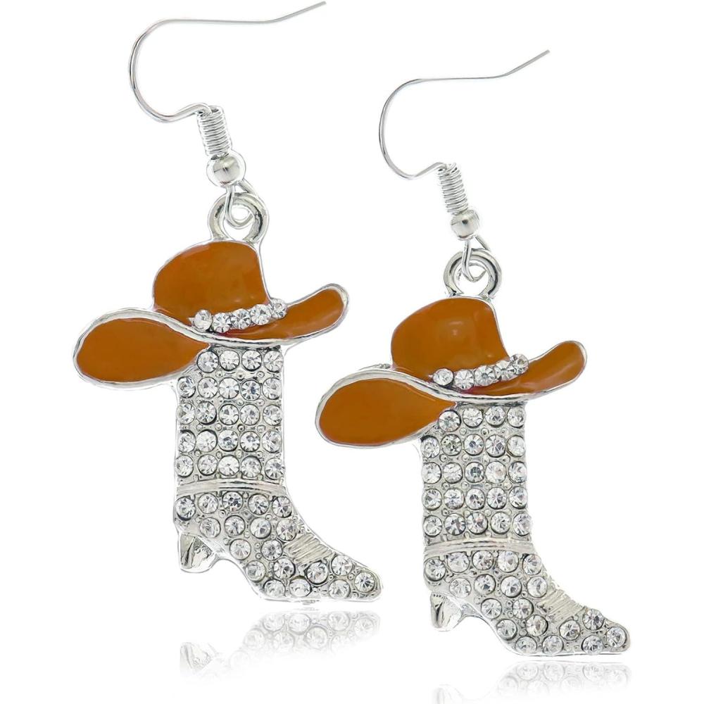 image:imageBoucles Doreilles de Bottes Boucles Doreilles Bottes de Cowgirl Rtro Boucles Oreilles Cowgirl Western Diamant Accessoires de Cowboy de lOuest pour Les Ftes un Cadeau pour Les FemmesD