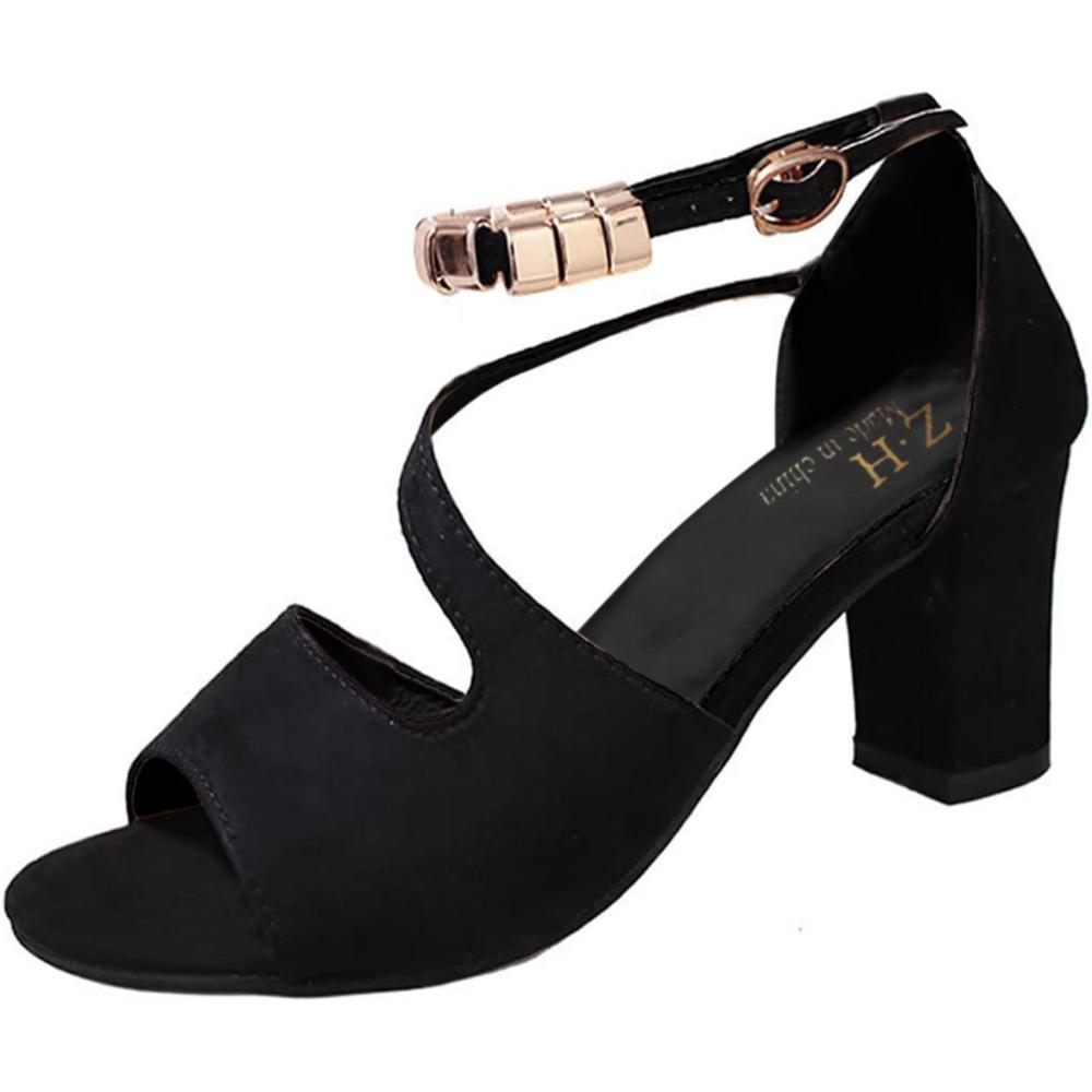 image:imageEscarpins ouverts pour femme Noir Sandales vertes avec lanires Chaussures dt respirantes et lgantes Dcontractes et confortables Sandales de randonne lgres Sandales dextrieurNoir