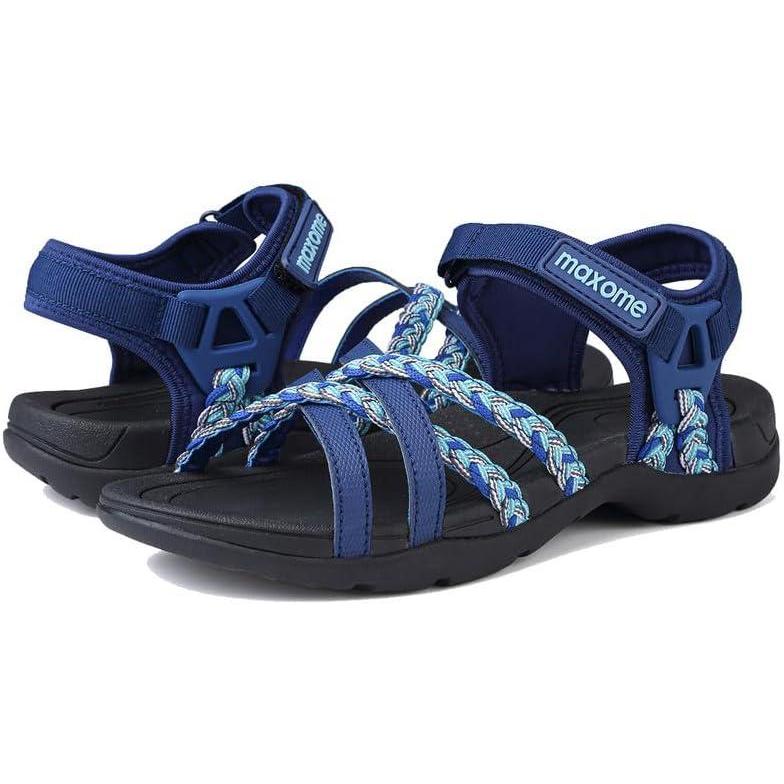 image:imageMaxome Sandales de randonne pour femme confortables et lgres pour la marche dt avec sangles fermeture autoagrippante idales pour la plageBleu