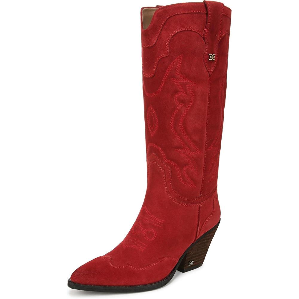 image:imageSam Edelman Femme James Botte de WesternVeau Large Rouge carlate