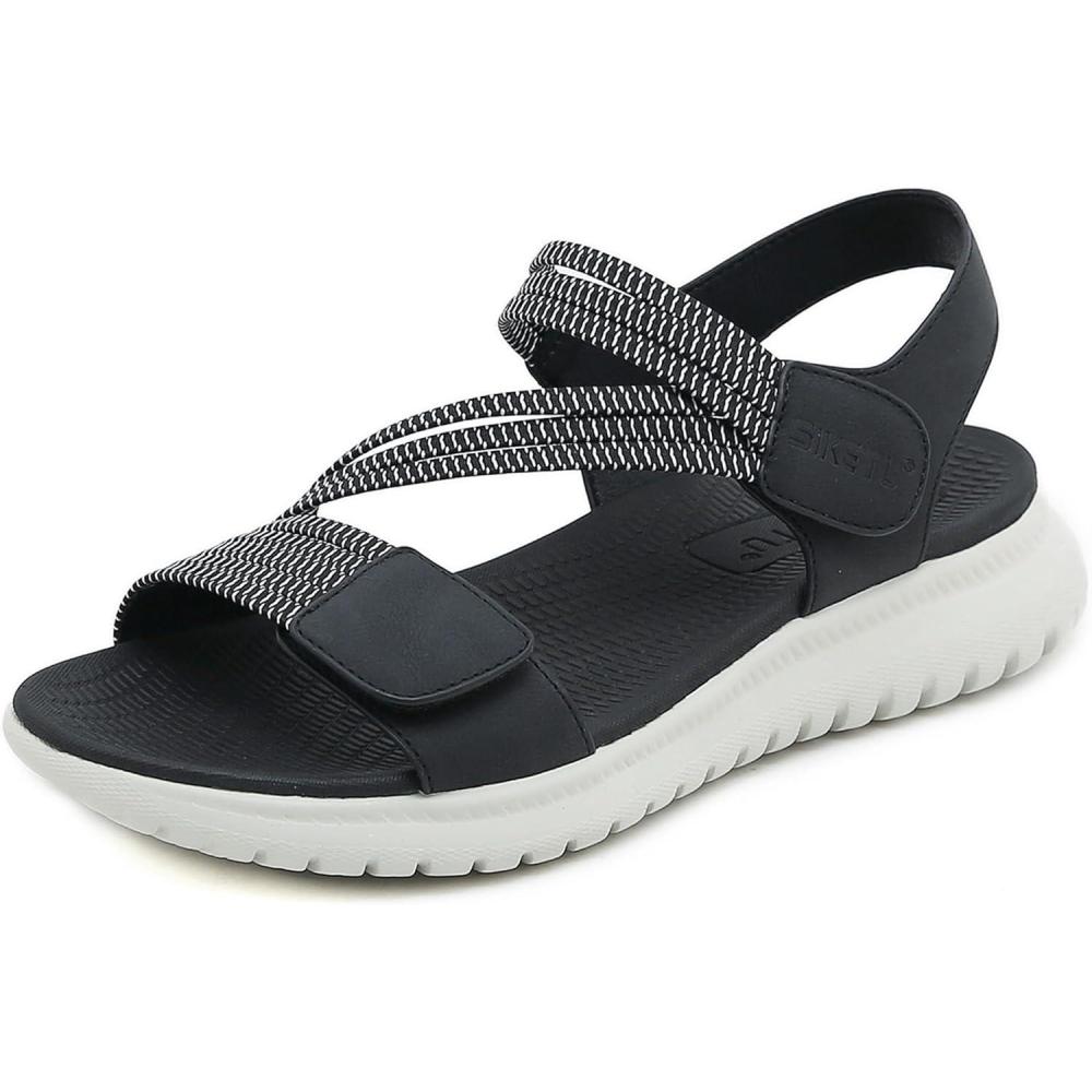 image:imageSandales Sport Femme Mode de Randonne t Bout Ouvert Confortables Chaussures de Plage 3542 EUStyle B Noir