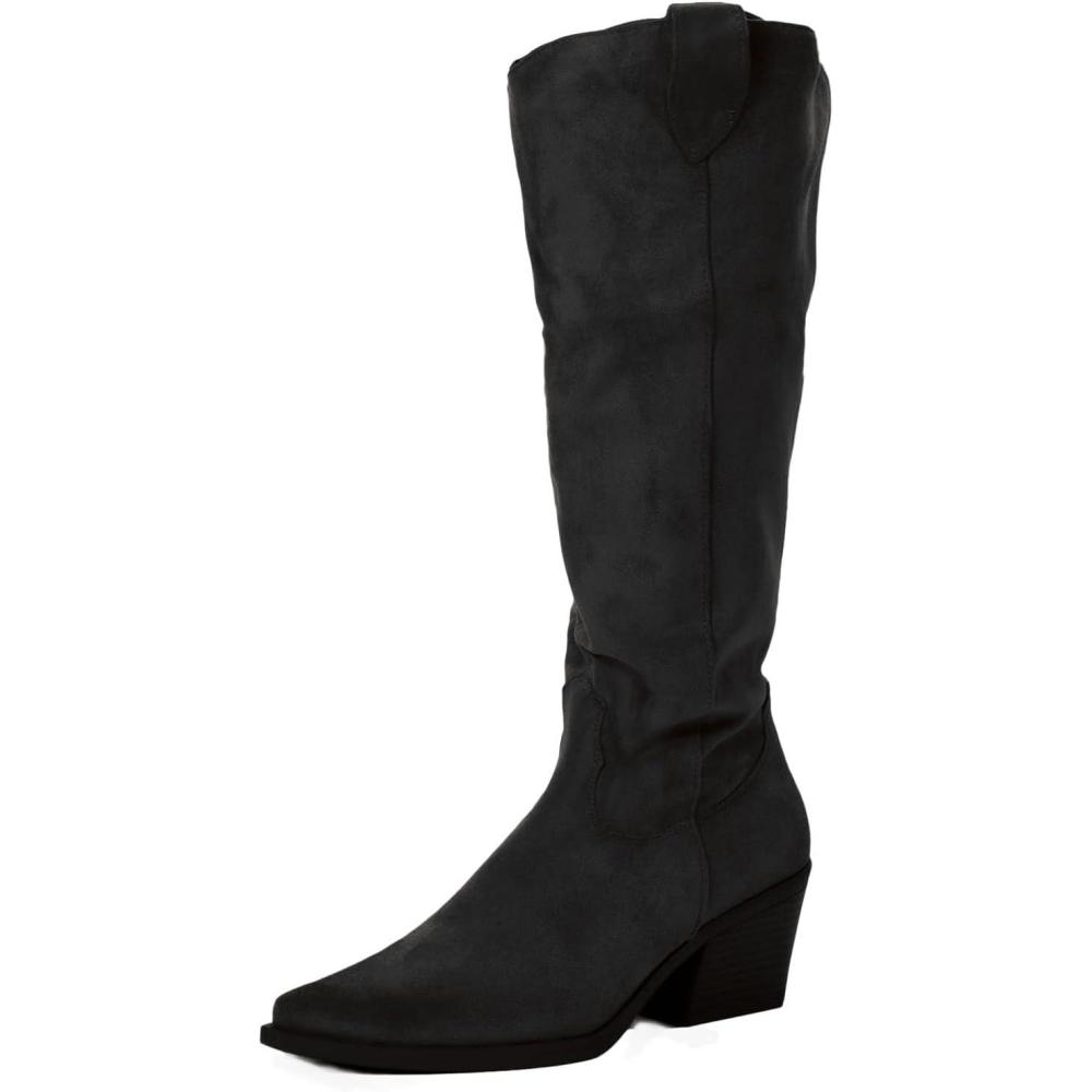 image:imageToocool Bottes pour femme Texani souples Effet vieilli Western D7760D7981 Noir