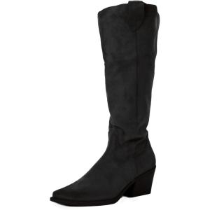Toocool Bottes pour femme Texani souples Effet vieilli Western D7760(D7981 Noir)