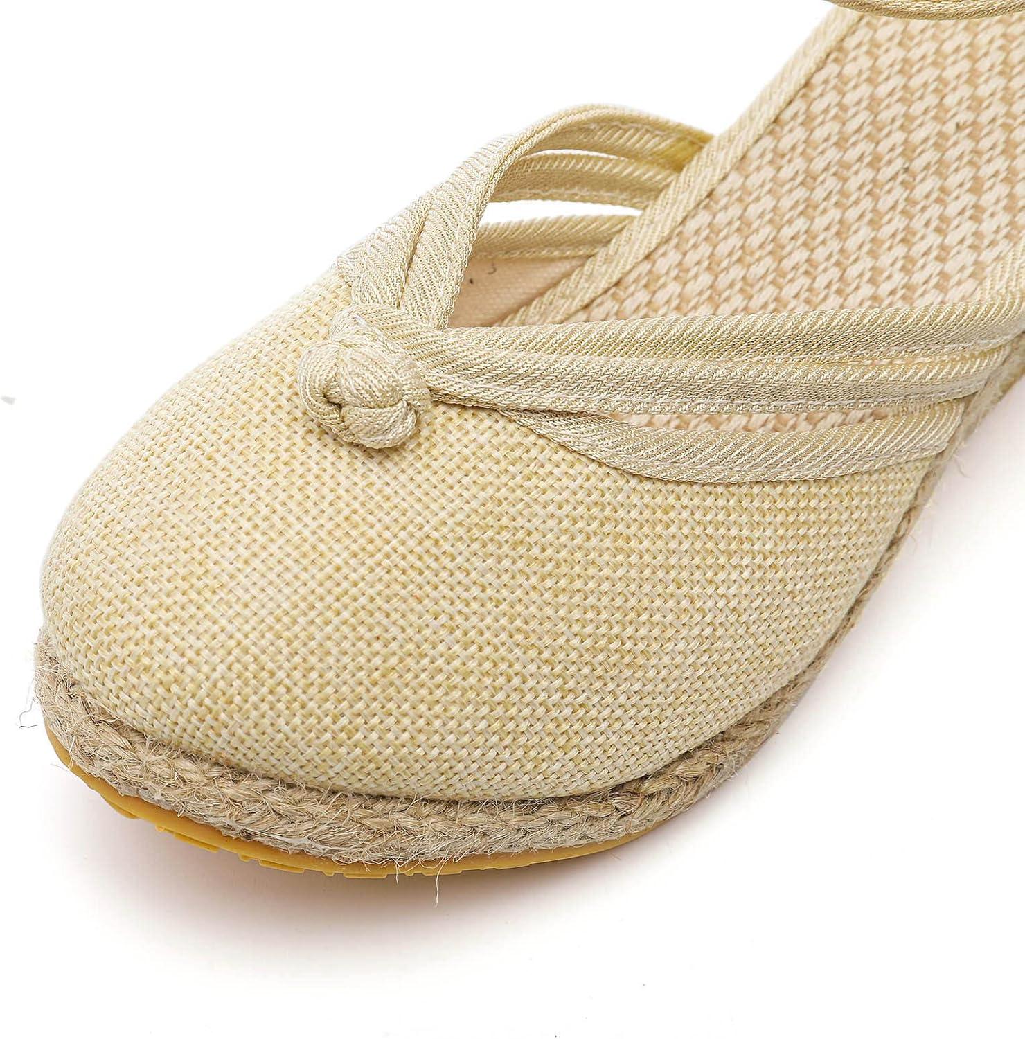 image:image2025 Sandales plateforme pour femme Espadrilles compenses confortables avec fermeture boucle en jute lgantes et flexibles2 Beiges