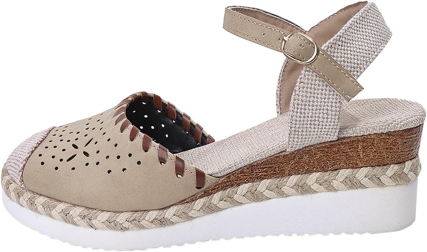 image:image2025 Sandales plateforme pour femme Espadrilles compenses confortables avec fermeture boucle en jute lgantes et flexibles5 Blanc