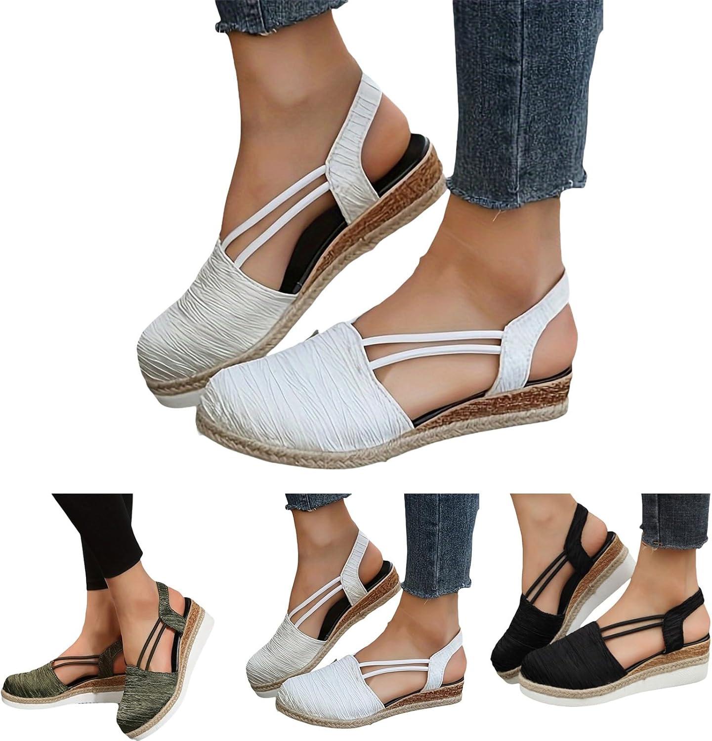 image:image2025 Sandales plateforme pour femme Espadrilles compenses confortables avec fermeture boucle en jute lgantes et flexibles6 Blanc