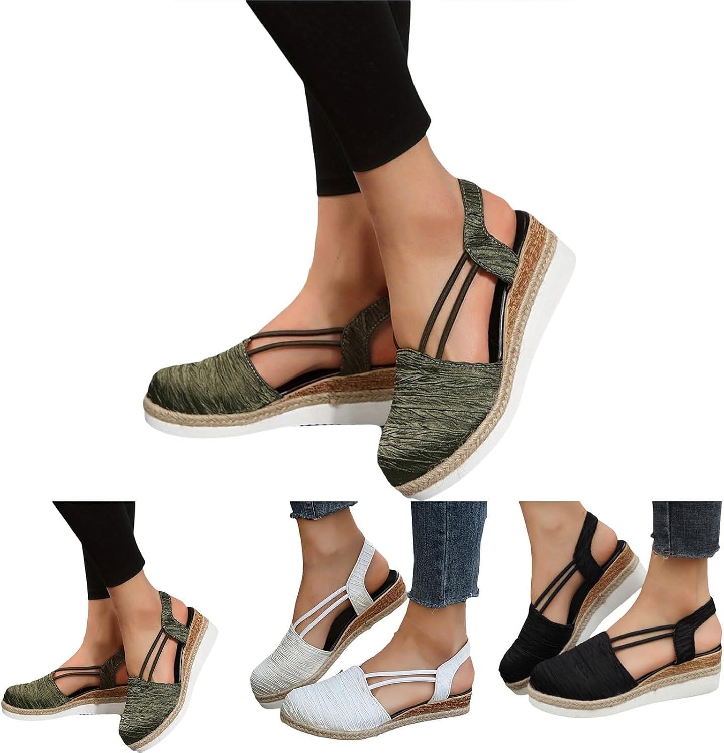 image:image2025 Sandales plateforme pour femme Espadrilles compenses confortables avec fermeture boucle en jute lgantes et flexibles6 Vert