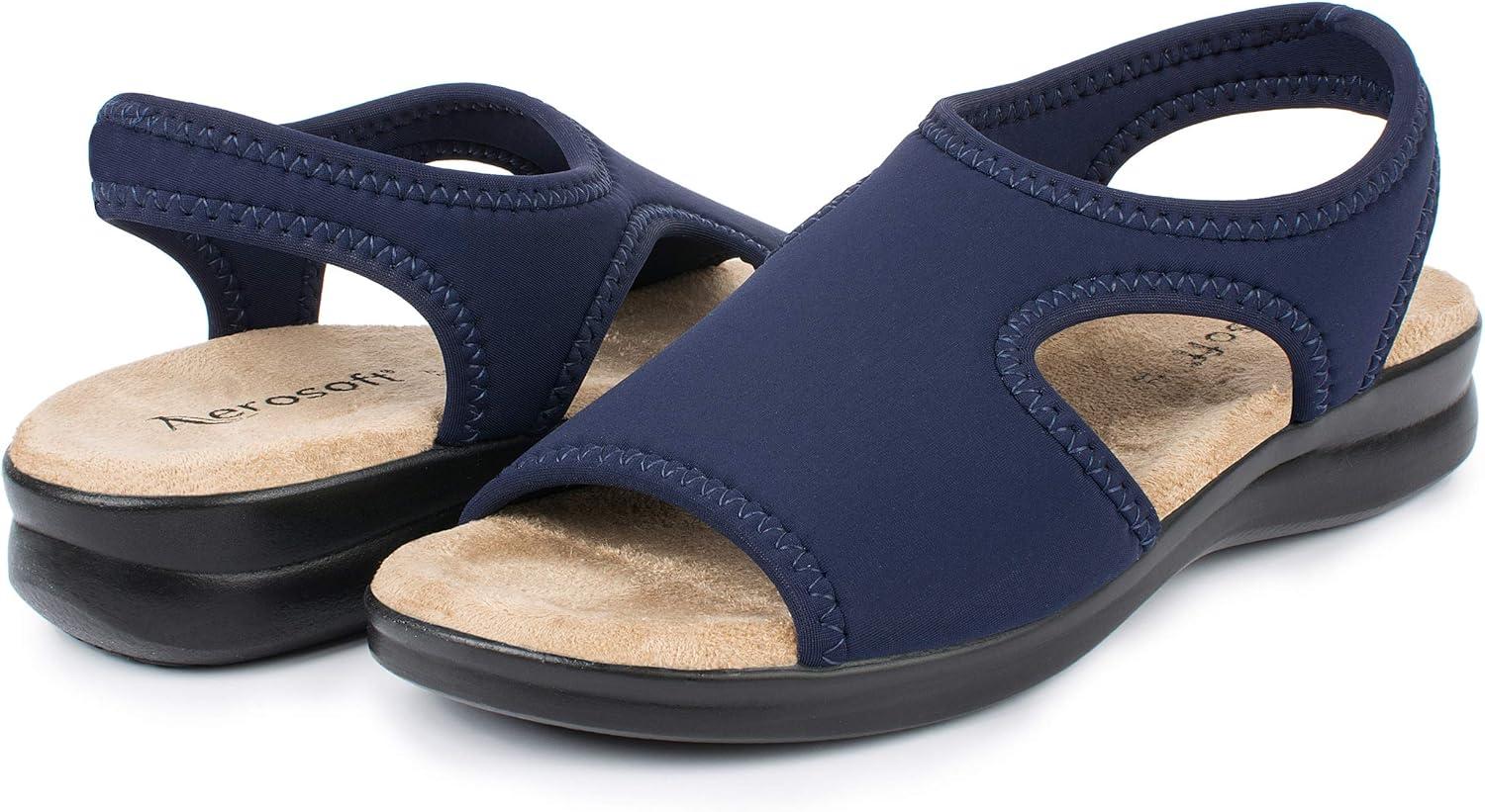 image:imageAerosoft Sandales stretch 05 pour femme extra lgres et lastiquesBleu