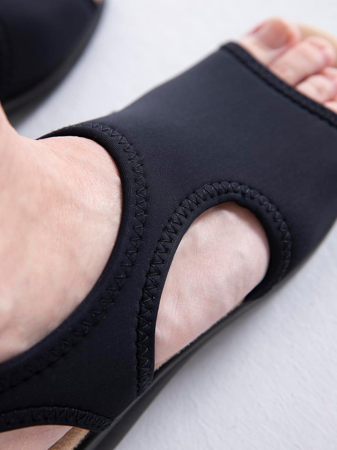 image:imageAerosoft Sandales stretch 05 pour femme extra lgres et lastiquesNoir