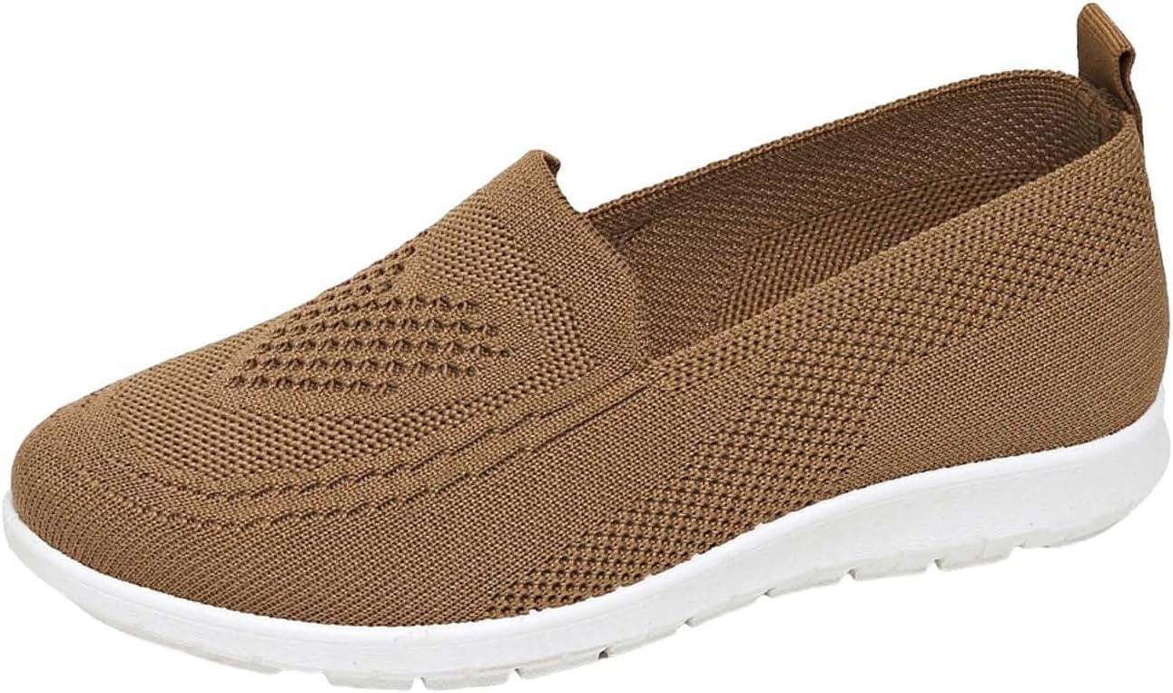 image:imageChaussures dt Plates et antidrapantes en ajoure pour Femmes Respirantes et Souples Confortables dcontractes Baskets Noires pour Femmes EnfilerBrun