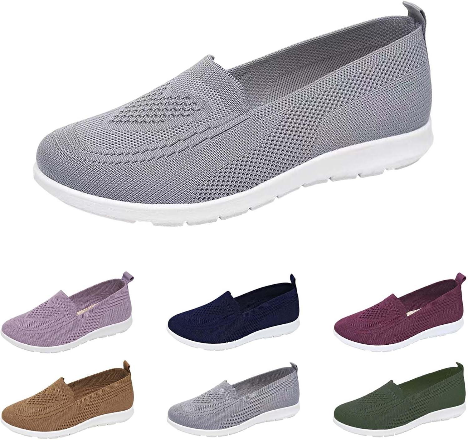 image:imageChaussures dt Plates et antidrapantes en ajoure pour Femmes Respirantes et Souples Confortables dcontractes Baskets Noires pour Femmes EnfilerGris