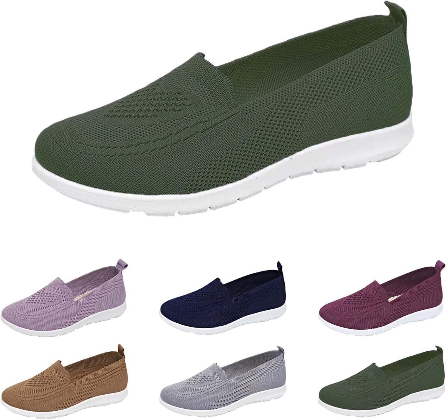 image:imageChaussures dt Plates et antidrapantes en ajoure pour Femmes Respirantes et Souples Confortables dcontractes Baskets Noires pour Femmes EnfilerVert