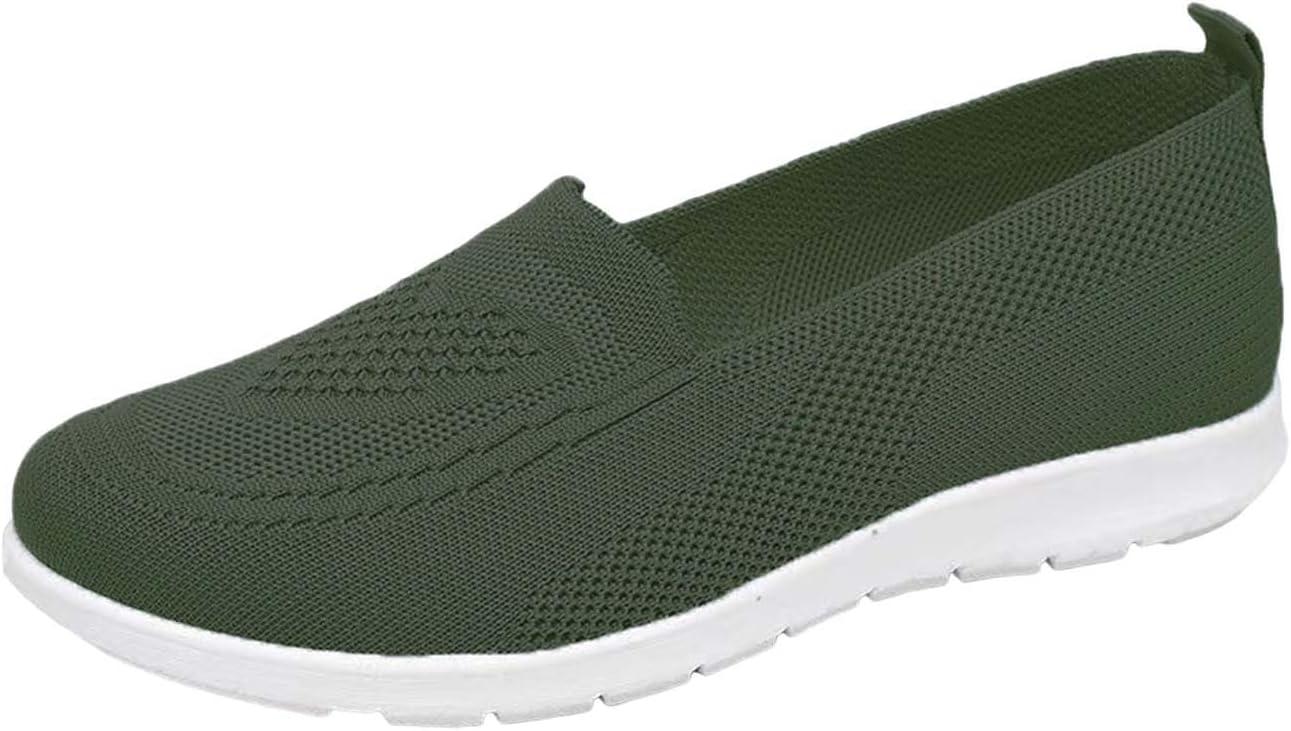 image:imageChaussures dt Plates et antidrapantes en ajoure pour Femmes Respirantes et Souples Confortables dcontractes Baskets Noires pour Femmes EnfilerVert