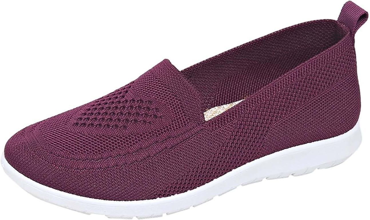 image:imageChaussures dt Plates et antidrapantes en ajoure pour Femmes Respirantes et Souples Confortables dcontractes Baskets Noires pour Femmes EnfilerViolet