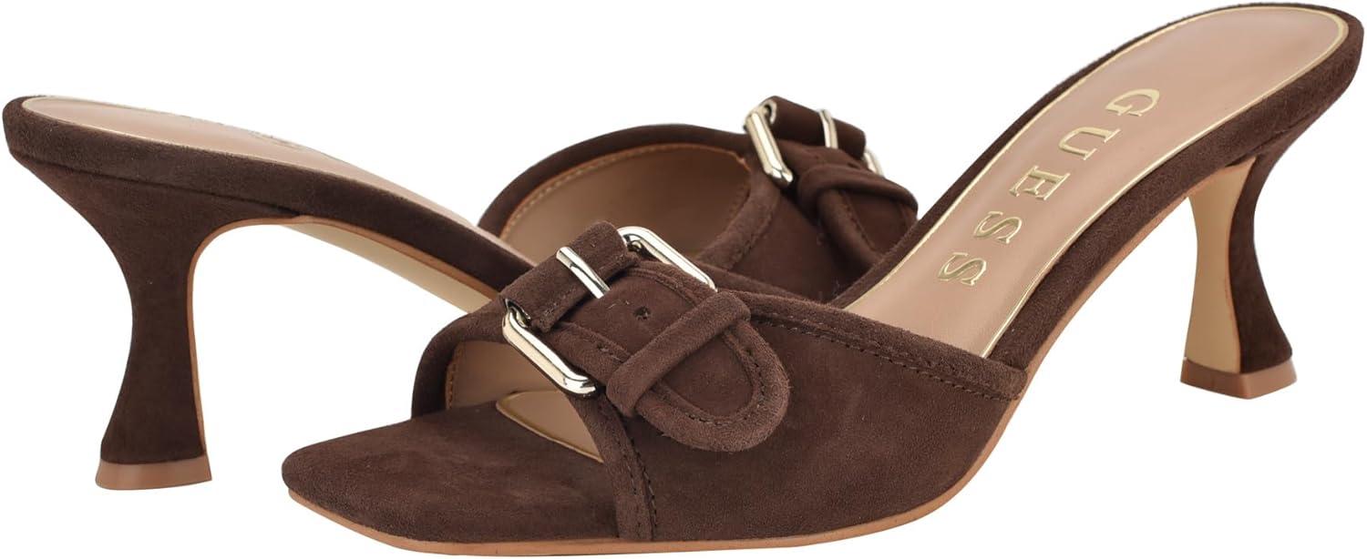 image:imageGUESS Gwdista2 Sandale talonFemmeCuir Marron Fonc 200