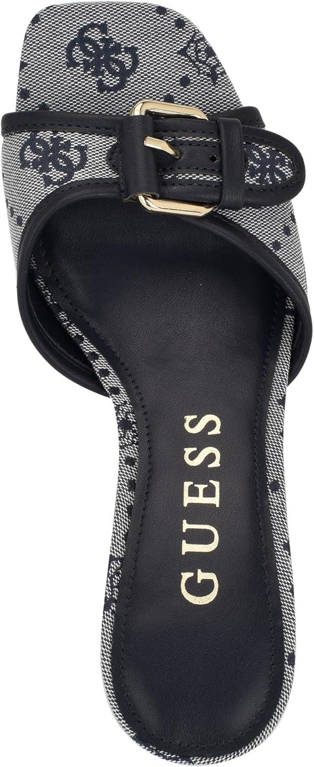 image:imageGUESS Gwdista2 Sandale talonFemmeLogo Bleu Fonc 401