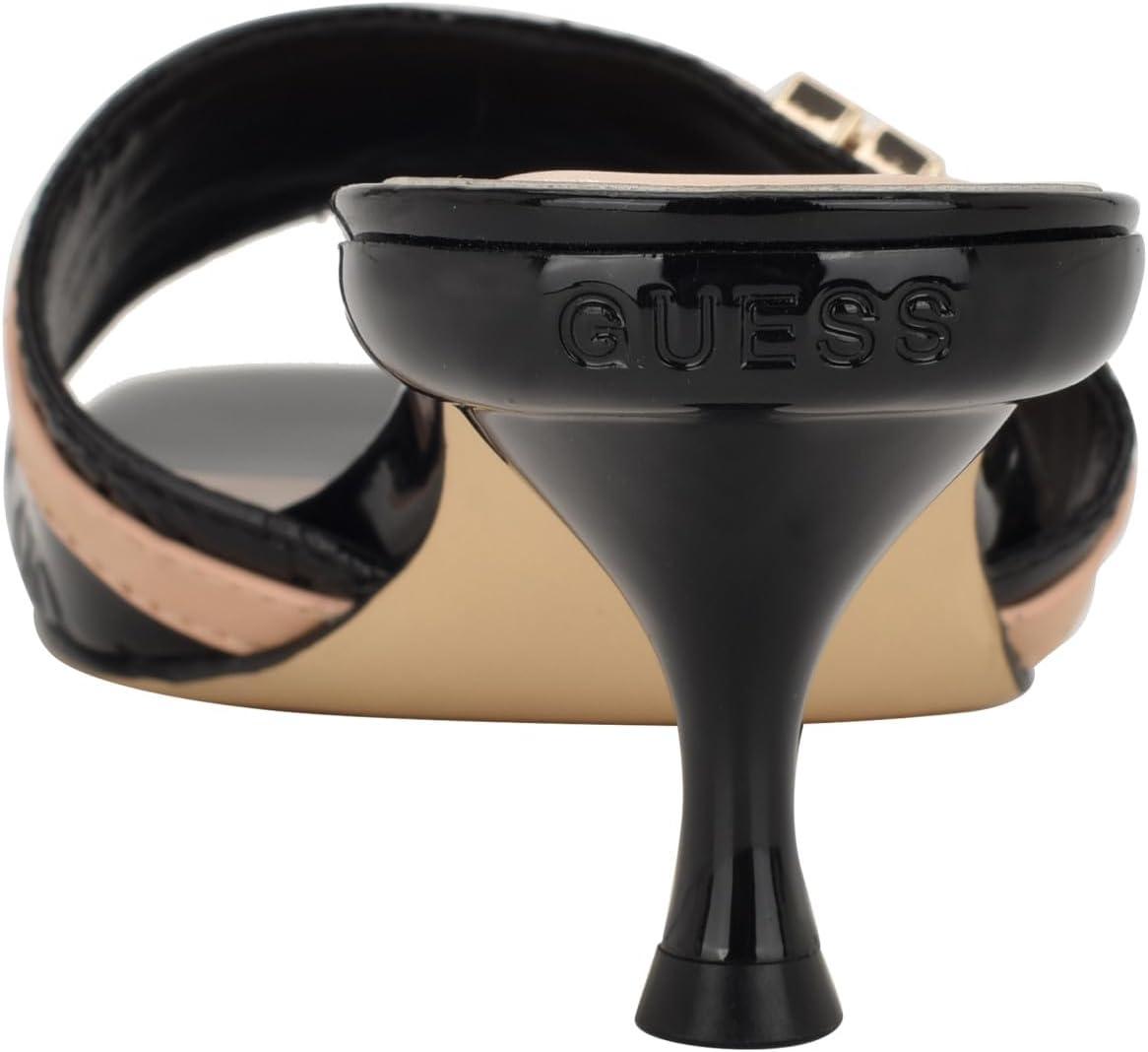 image:imageGUESS Gwdista2 Sandale talonFemmeLogo Noir Beige 001