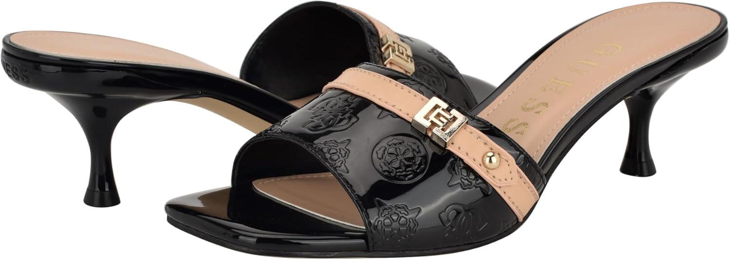 image:imageGUESS Gwdista2 Sandale talonFemmeLogo Noir Beige 001