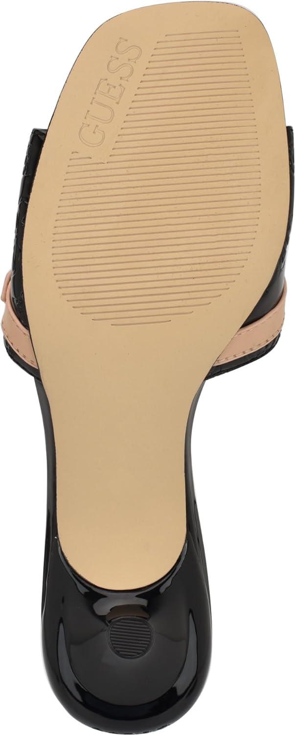 image:imageGUESS Gwdista2 Sandale talonFemmeLogo Noir Beige 001