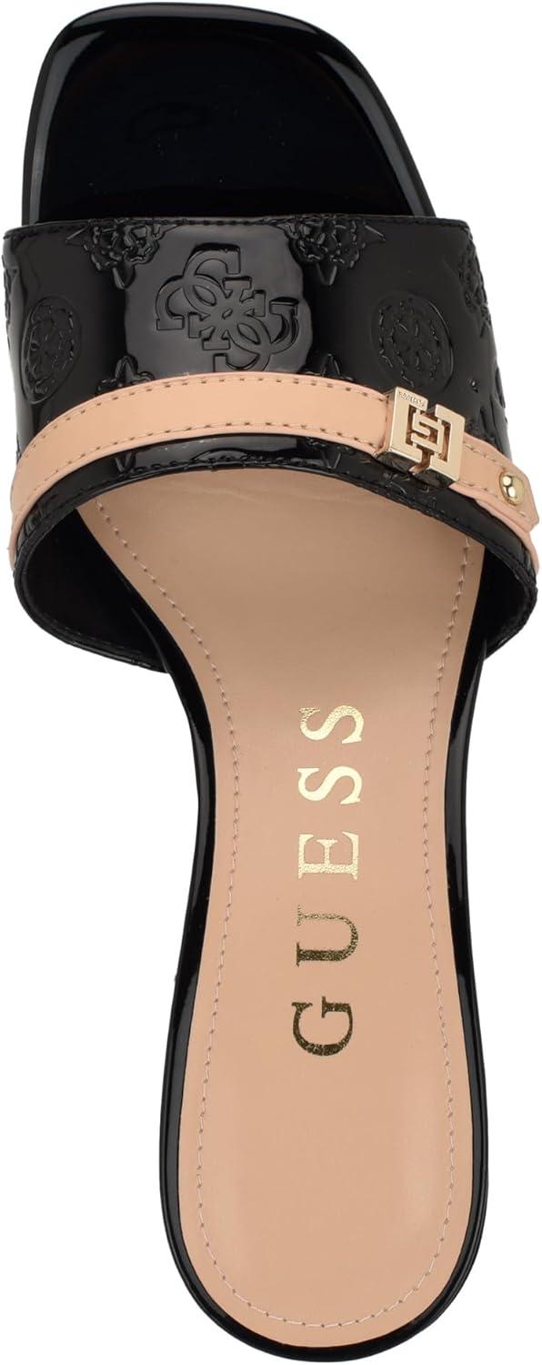 image:imageGUESS Gwdista2 Sandale talonFemmeLogo Noir Beige 001