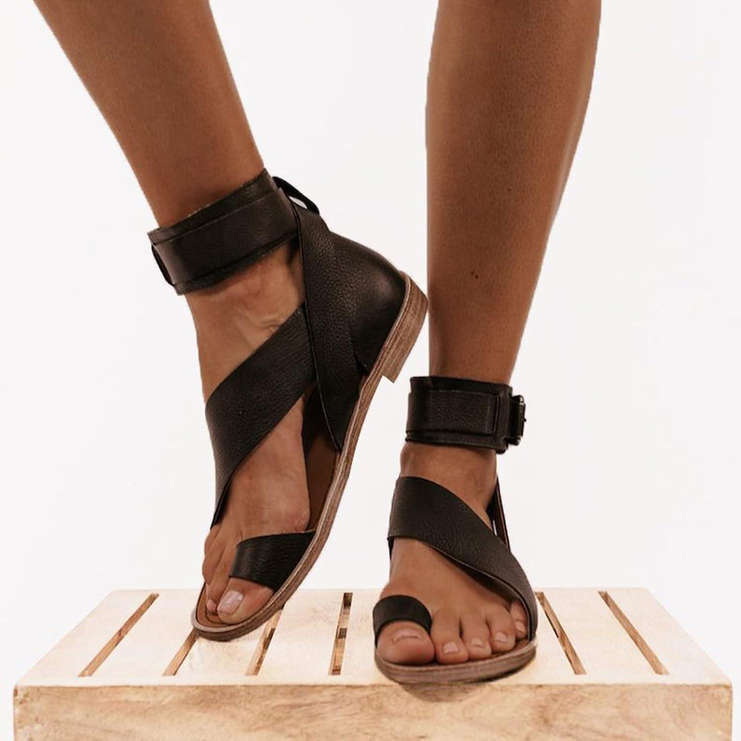 image:imageGenerisch Sandales pour femme Mules Chaussures dt pour femme Sandales tendance Tongs plates Talon creux En cotonNoir