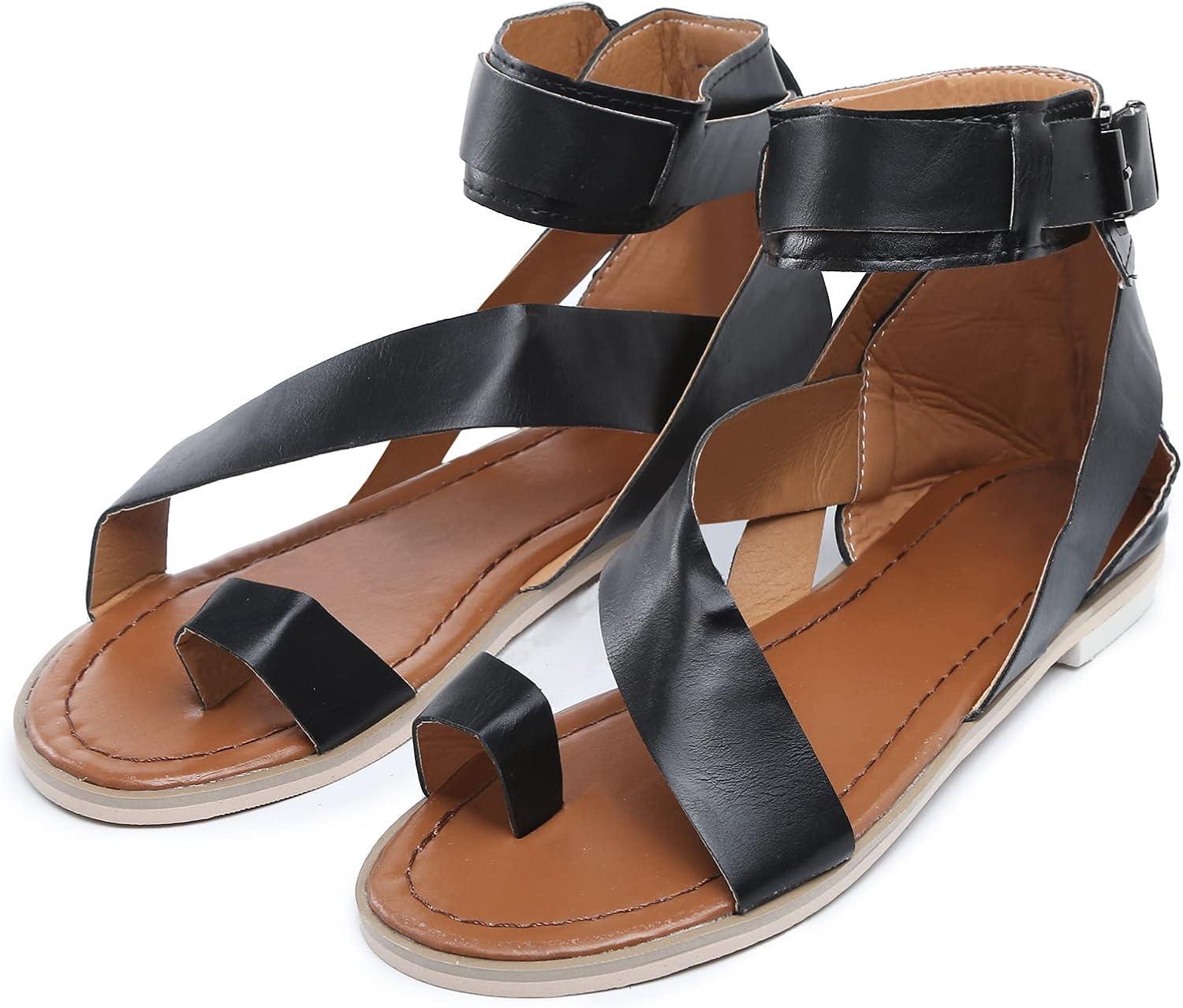 image:imageGenerisch Sandales pour femme Mules Chaussures dt pour femme Sandales tendance Tongs plates Talon creux En cotonNoir