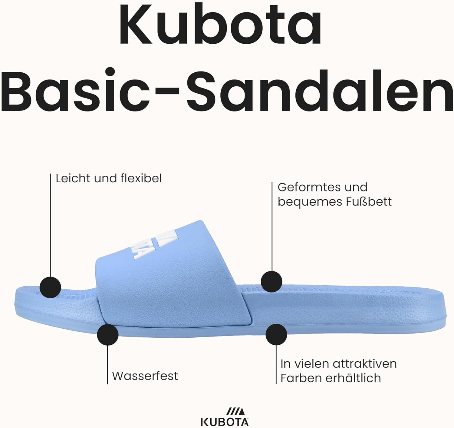 image:imageKubota Claquette Homme Femme Sandales enfiler Chaussures Pour Piscine et Plage Sandales tBleu Fonc