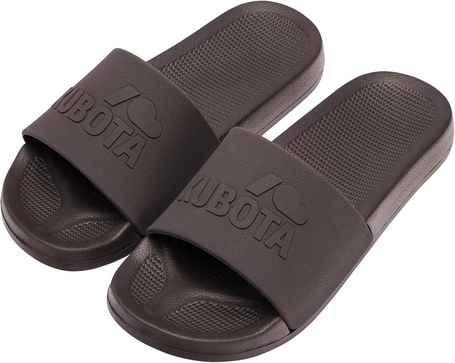 image:imageKubota Claquette Homme Femme Sandales enfiler Chaussures Pour Piscine et Plage Sandales tMarron Plain