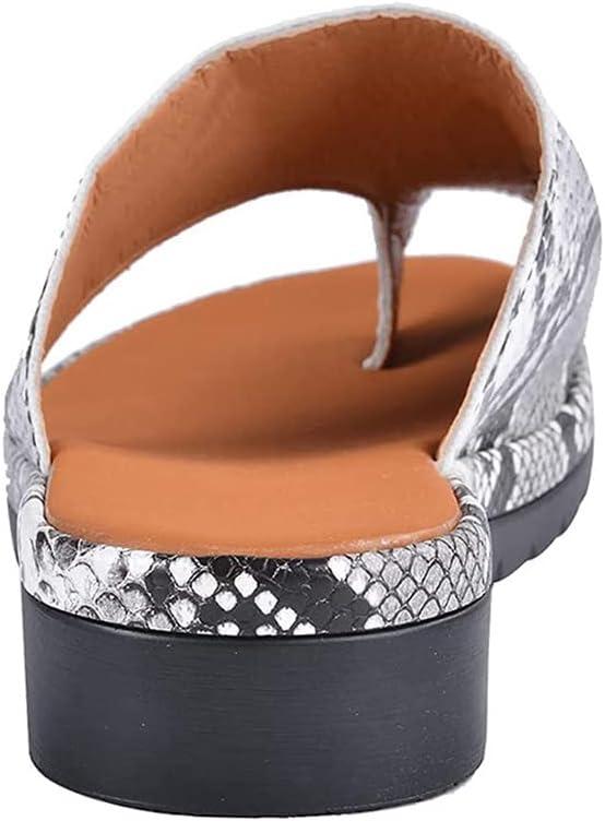 image:imageMinetom Femmes Sandales Orthopdiques Hallux Valgus Compenses Tongs Confortables pour Dames avec Correction du Gros Orteil Pantoufles Dcontractes Bout OuvertA Serpent