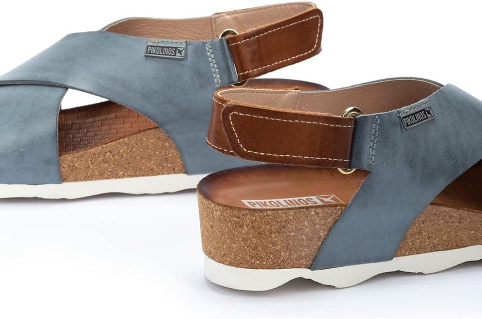 image:imagePikolinos Sandales Semelles compenses en Cuir Mahon pour FemmeDenim