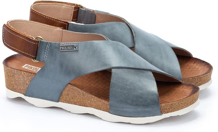 image:imagePikolinos Sandales Semelles compenses en Cuir Mahon pour FemmeDenim