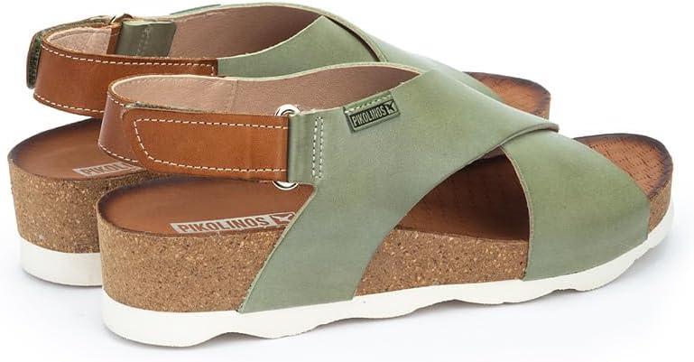 image:imagePikolinos Sandales Semelles compenses en Cuir Mahon pour FemmeMint Green