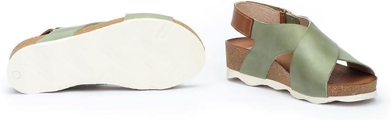image:imagePikolinos Sandales Semelles compenses en Cuir Mahon pour FemmeMint Green